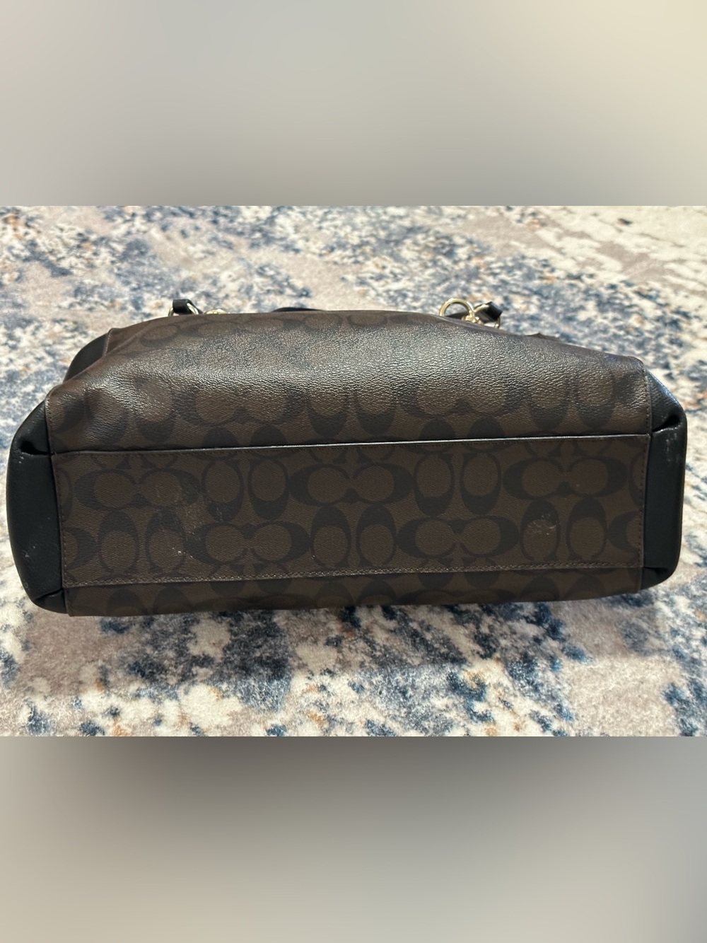 Coach Signature Tote with Double Zip Top - Picture 3 of 6